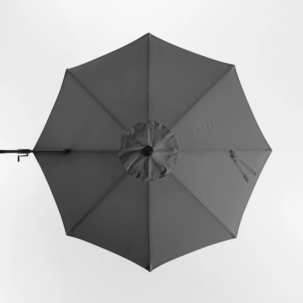 10' Round Cast Charcoal Grey Sunbrella® Outdoor Cantilever Patio Umbrella Cover