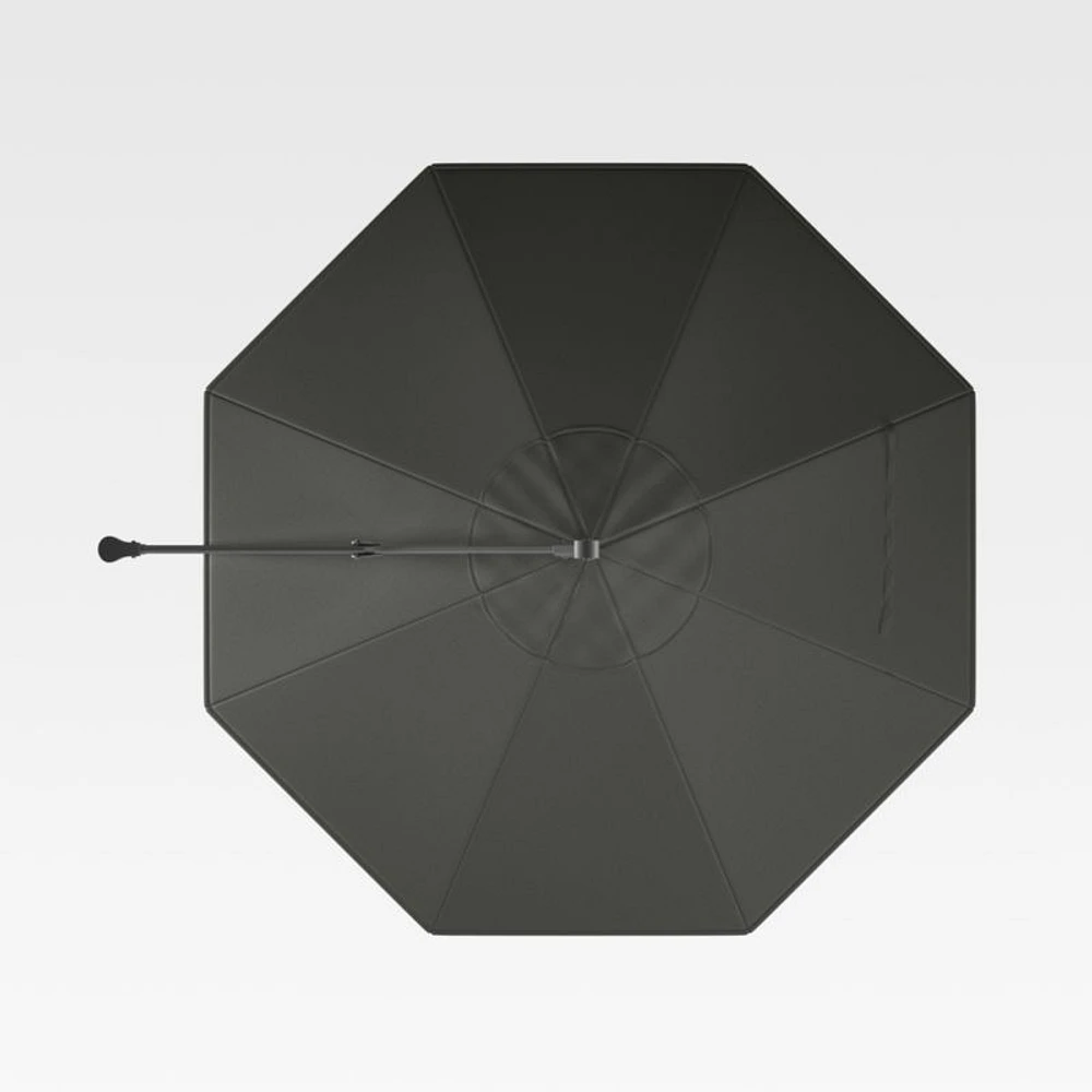 10' Sunbrella ® Charcoal Round Cantilever Outdoor Patio Umbrella Canopy