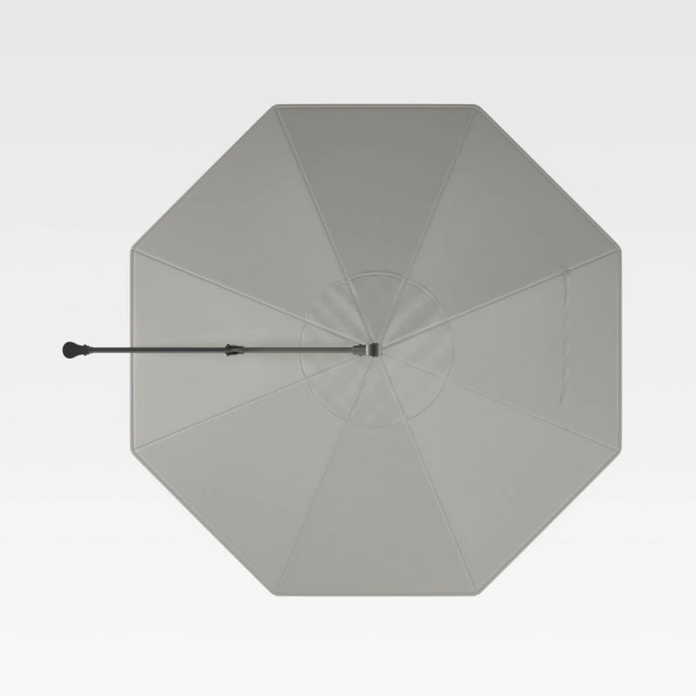 10' Sunbrella ® Graphite Round Cantilever Outdoor Patio Umbrella Canopy