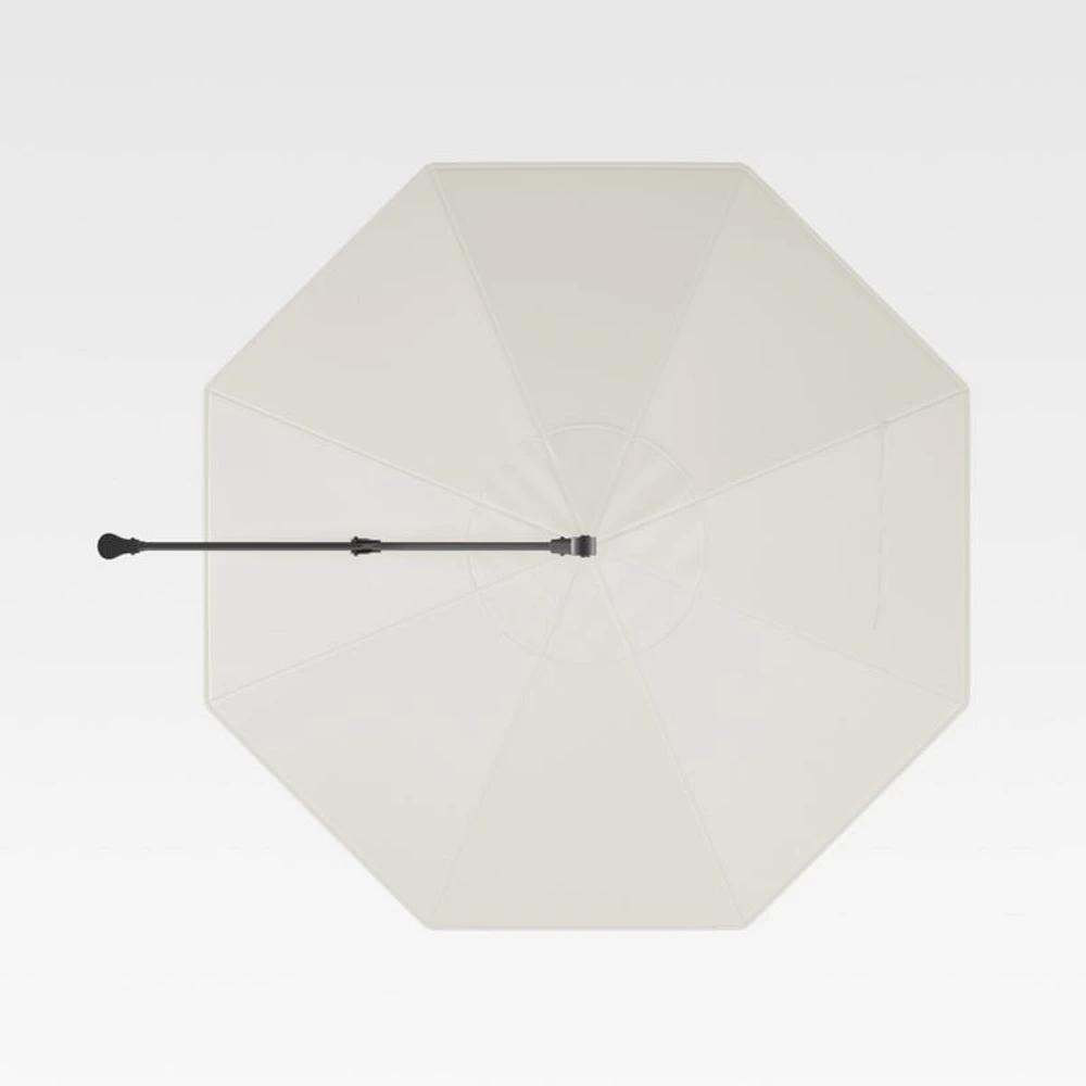 10' White Sand Sunbrella ® Round Cantilever Outdoor Patio Umbrella Canopy