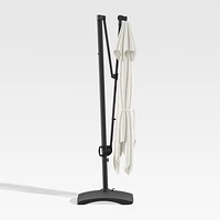 10' Sunbrella ® White Sand Square Cantilever Outdoor Patio Umbrella with Base