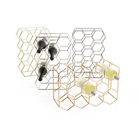 11 Bottle Wine Rack Silver