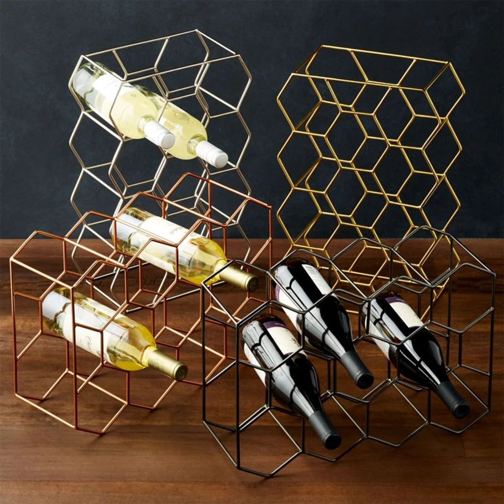 11 Bottle Wine Rack Silver