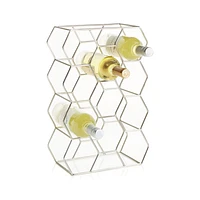11 Bottle Wine Rack Silver