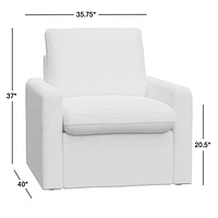 Tillery Antigo Natural Fabric Power Recliner Accent Chair