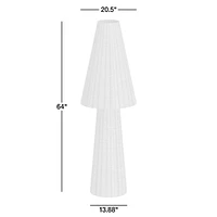 Tessere Rattan Floor Lamp 64"