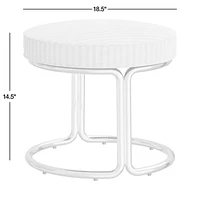 Discovery Upholstered Striped Kids Play Stool by Jeremiah Brent
