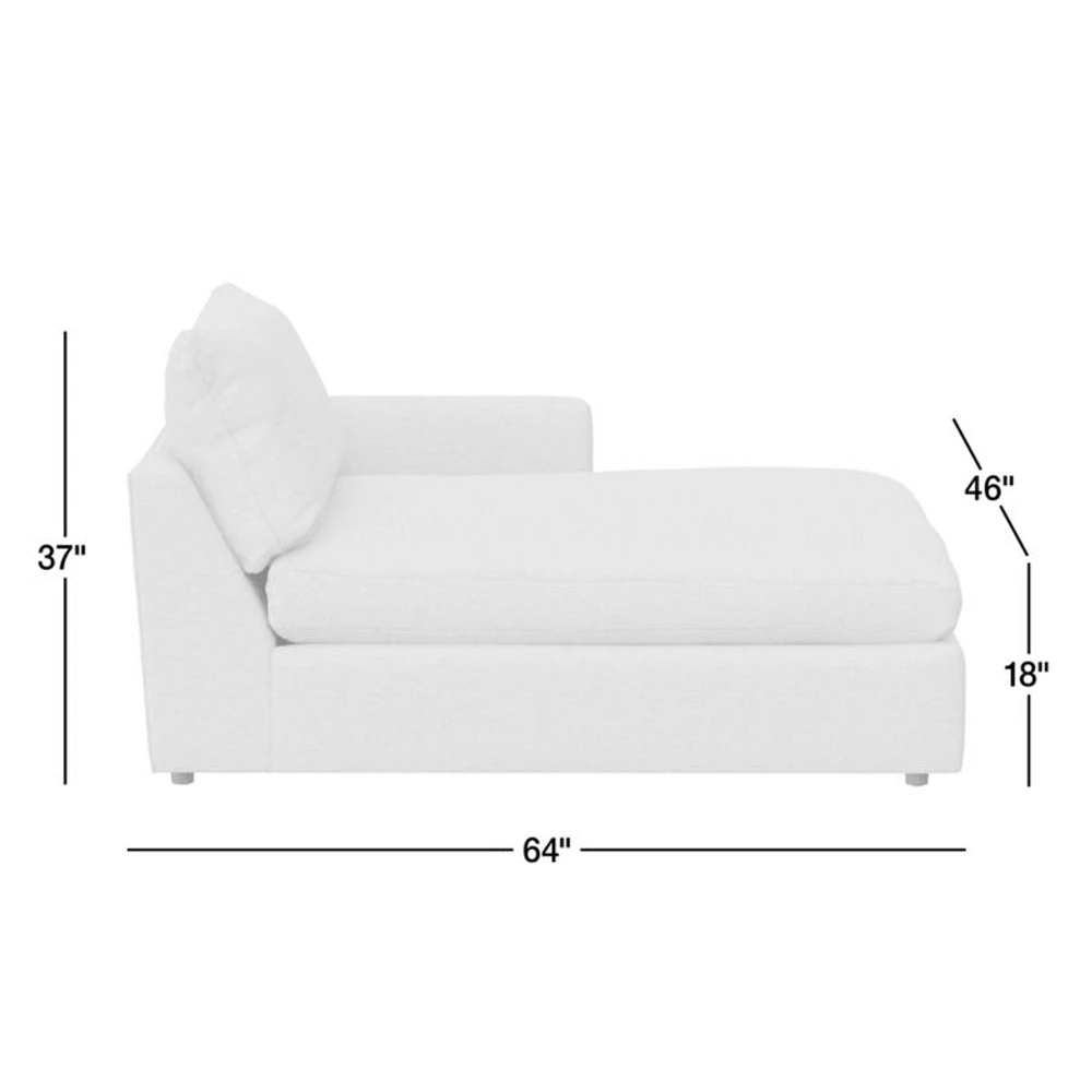 Lounge Deep Right-Arm Chaise Lounge Sectional Piece