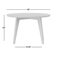 Tatum Walnut Wood Round Kids Play Table