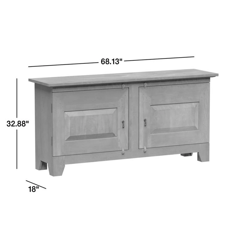 Basque 68" Charcoal Grey Wood Credenza