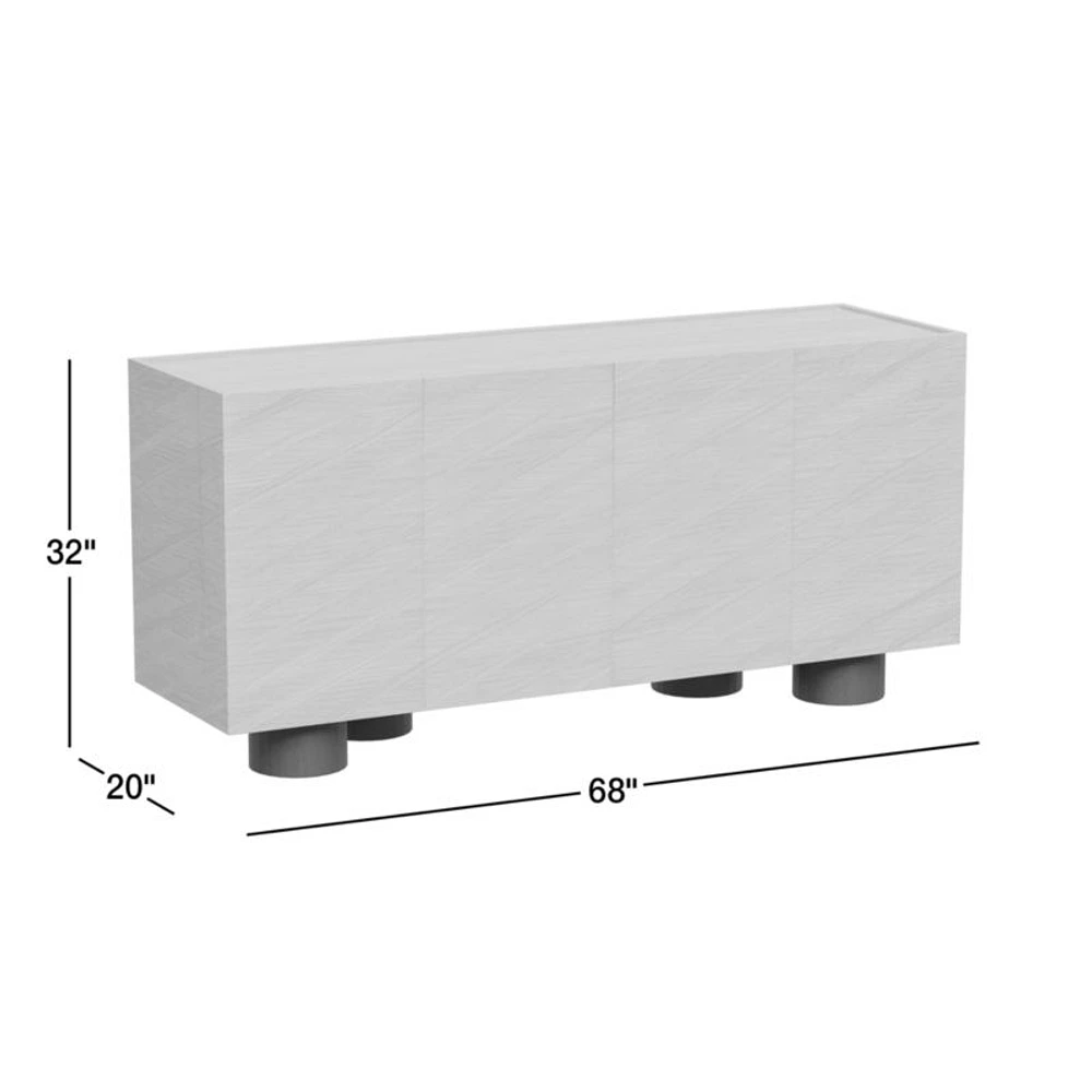 Raya 68" Natural Wood Credenza