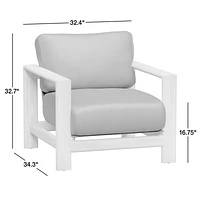 Anguilla Teak Outdoor Lounge Chair with Black Cushions