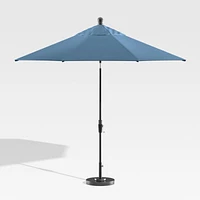 9' Round Sunbrella ® Sapphire Outdoor Patio Umbrella with Black Frame
