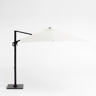 9' Square Canvas Sunbrella® Cantilever Outdoor Patio Umbrella with Black Metal Frame