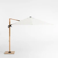 9' Square Canvas Sunbrella® Cantilever Outdoor Patio Umbrella with Faux Wood Metal Frame