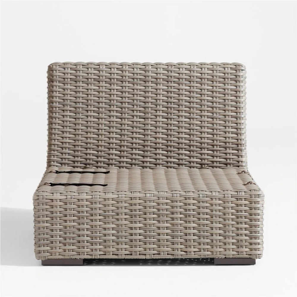 Abaco Resin Wicker Armless Outdoor Chair