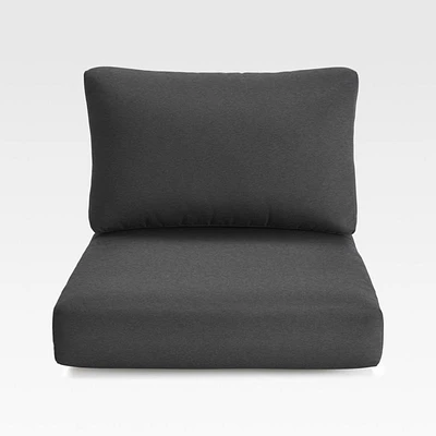 Abaco Soot Grey Sunbrella ® Outdoor Lounge Chair Cushion