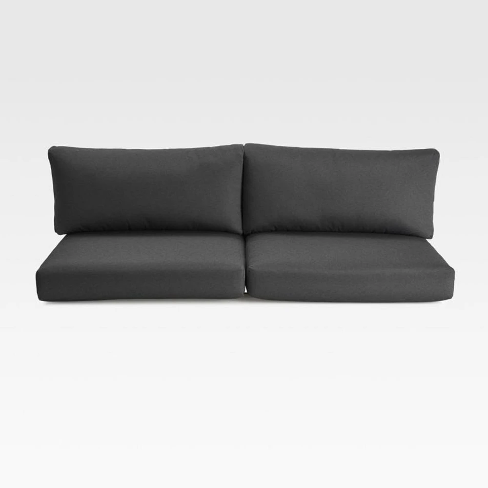 Abaco Soot Grey Sunbrella ® Outdoor Sofa Cushions