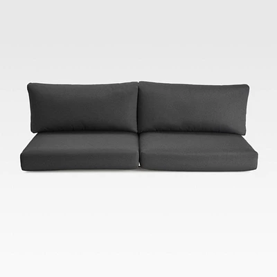 Abaco Soot Grey Sunbrella ® Outdoor Sofa Cushions