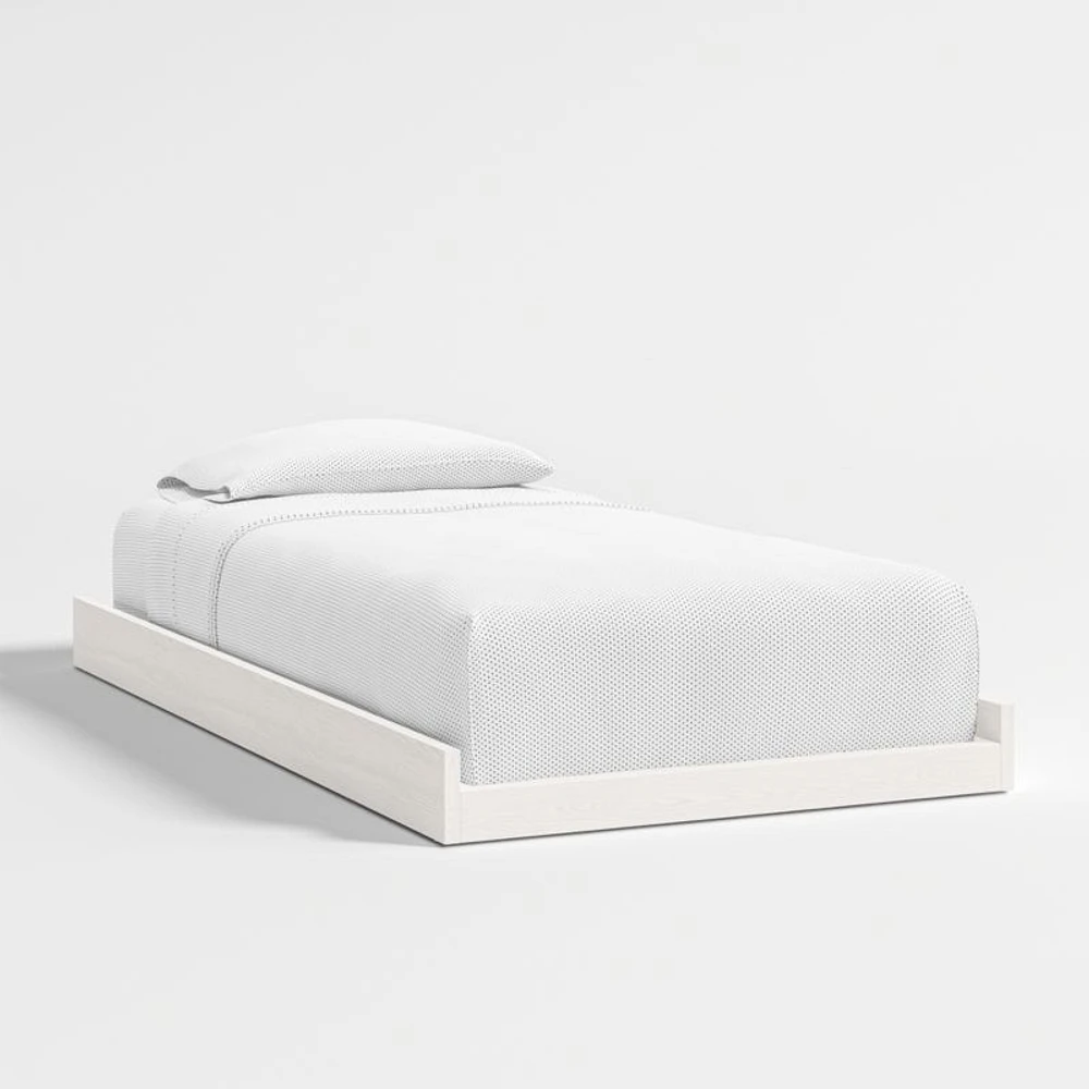 Abridged White Glaze Kids Twin Trundle Bed