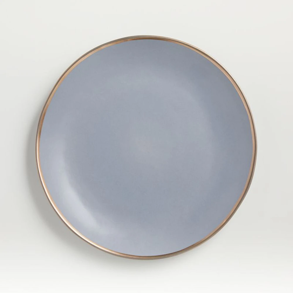 Addison Grey Gold Rim Dinner Plate