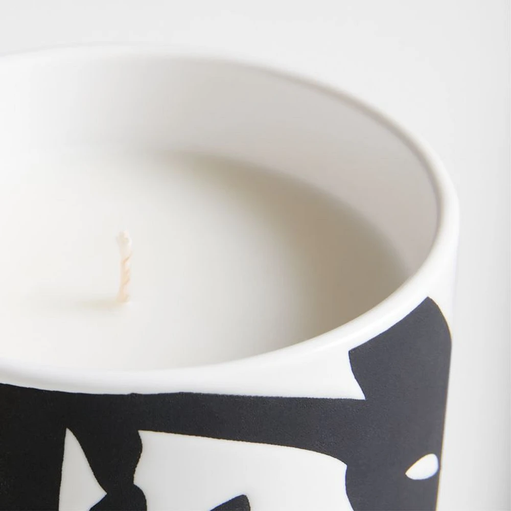Lucia Eames Aesthete Meadow Black & White Cedarwood -Wick Scented Candle