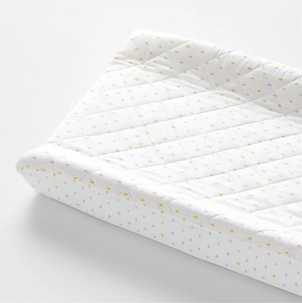 Aiko Organic Pink Diamonds Baby Changing Pad Cover