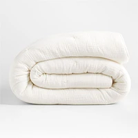 Crinkle Cotton Linen Blend Cream Full/Queen Comforter