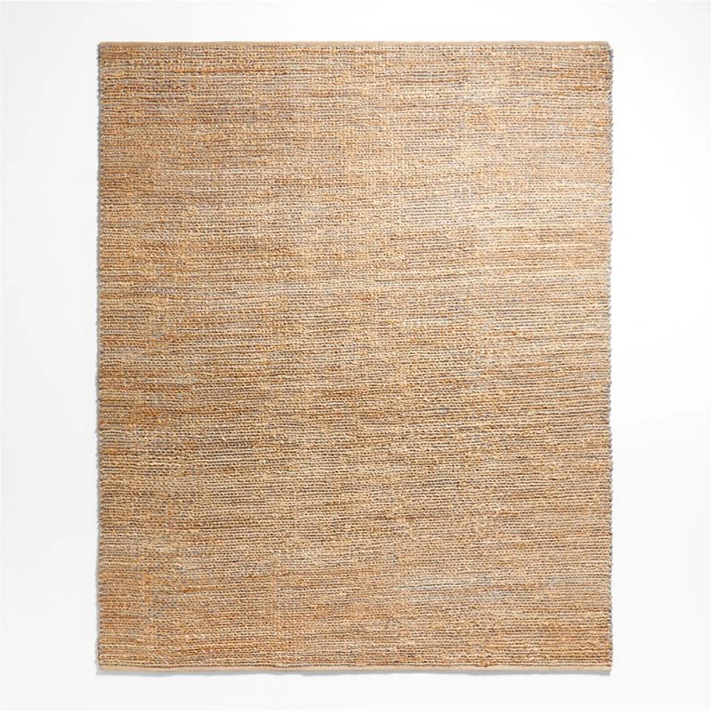 Ales Chenille and Jute/Cotton Blend Dark Blue Area Rug 9'x12'