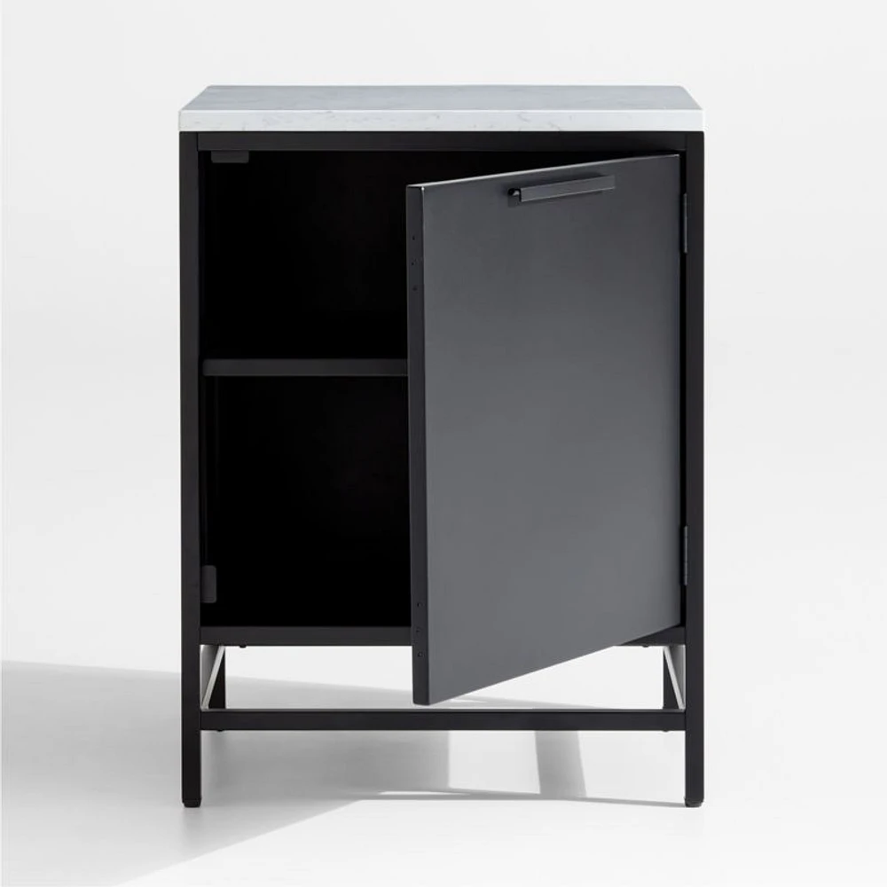 Alfresco Black Single Outdoor Kitchen Cabinet
