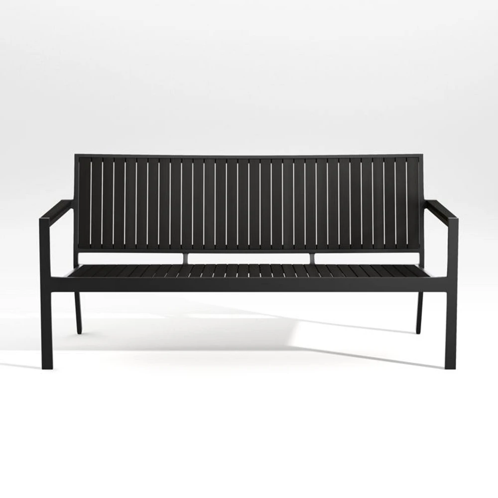 Alfresco 62" Black Outdoor Sofa