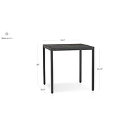 Alfresco 35" Black Outdoor High Dining Table