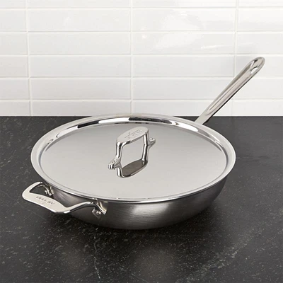 All-Clad ® d5 ® Brushed Stainless Steel 4-Qt Weeknight Pan with Lid