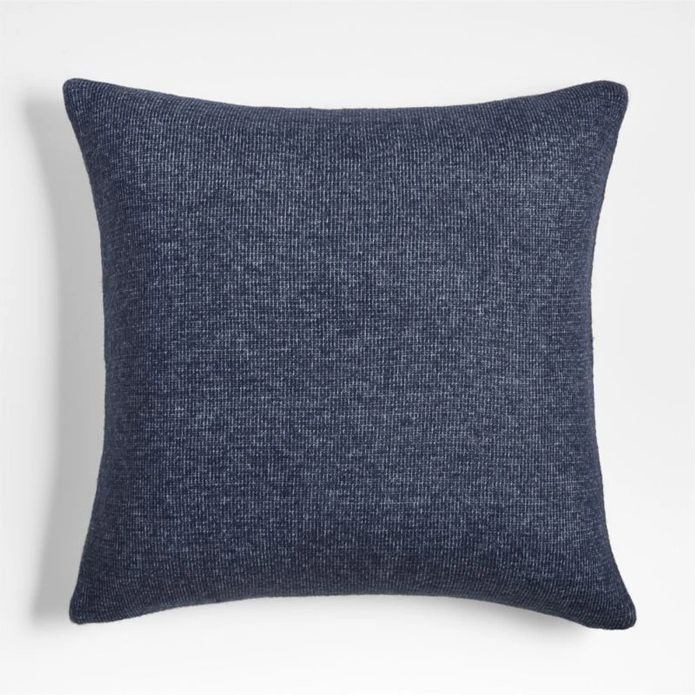 Alpine Cozy Ivory and Indigo Blue Reversible 23"x23" Throw Pillow Cover