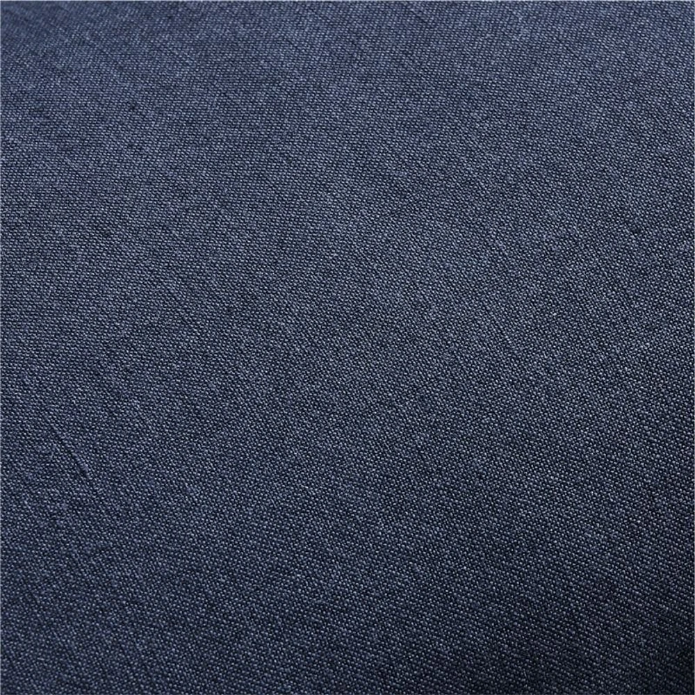 Amalfi Cotton Linen Scallop Edge 36x16 Deep Indigo Blue Throw Pillow Cover