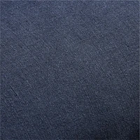 Amalfi Cotton Linen Scallop Edge 36x16 Deep Indigo Blue Throw Pillow Cover