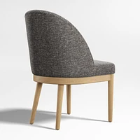 Ana Charcoal Grey Natural Wood Dining Chair