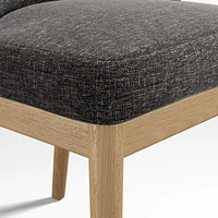 Ana Charcoal Grey Natural Wood Dining Chair