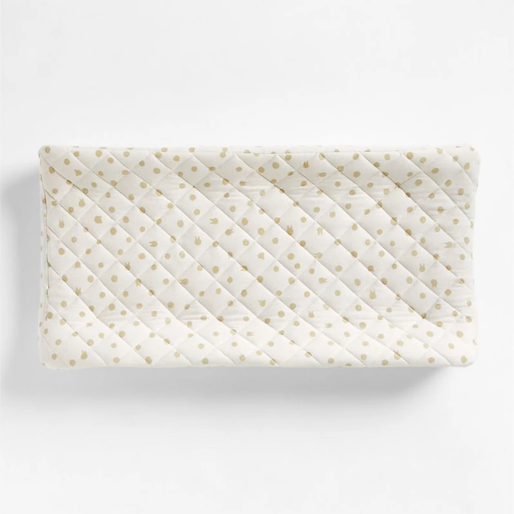 Baby's First Natural Animal Dot Organic Jersey Baby Changing Pad Cover