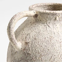 Antiguo White Terracotta Vase 8"