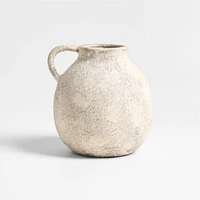Antiguo White Terracotta Vase 8"