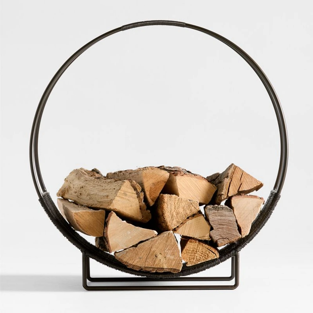Antiqued Brass Log Holder