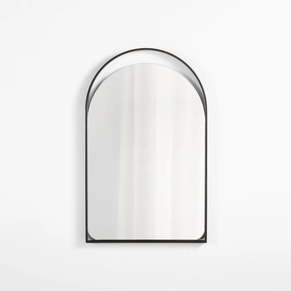 Aosta Black Wall Mirror 25"x40"