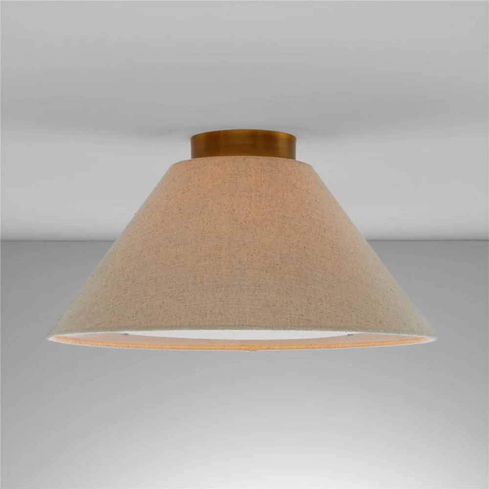 Arcinela Conical Linen Flush Mount Light