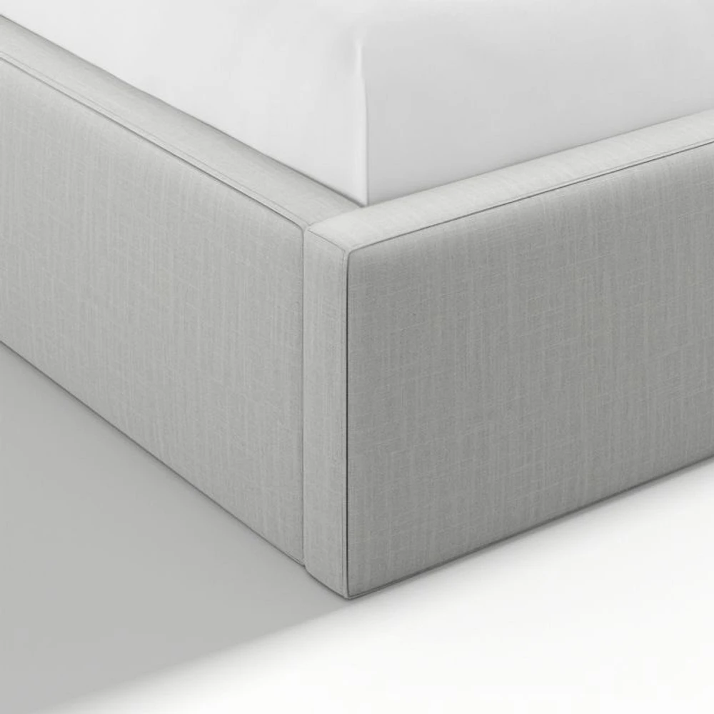 Arden Oyster Grey Upholstered Queen Bed with 60" Headboard