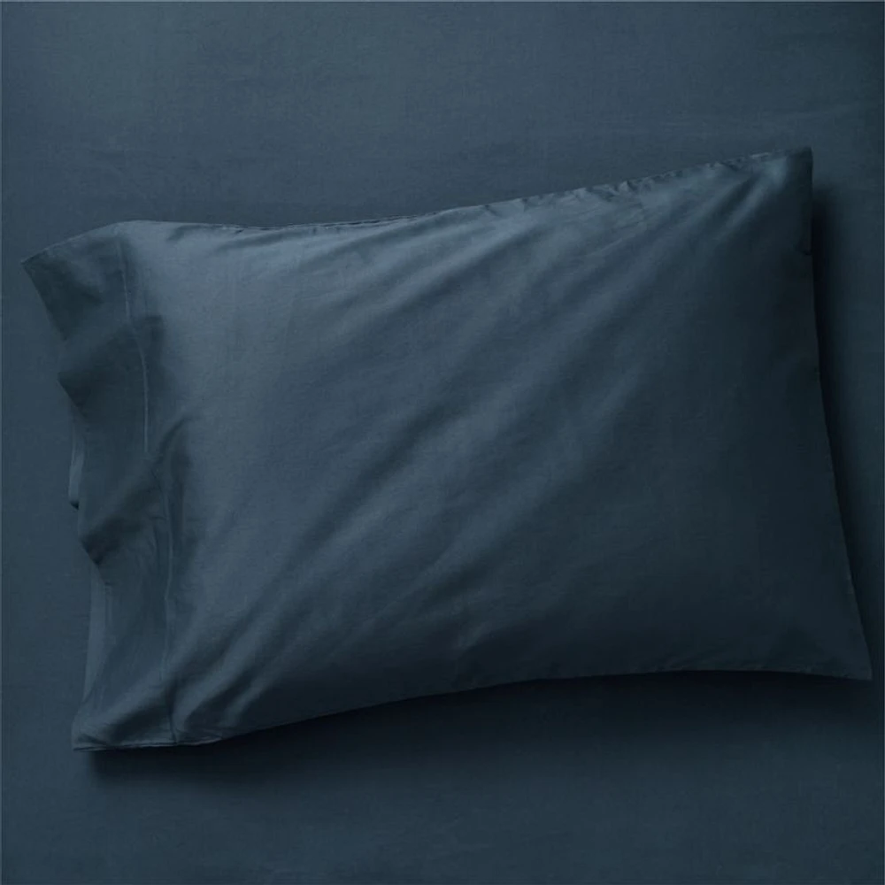 Ari Kids Organic Brushed Cotton Navy Pillowcase