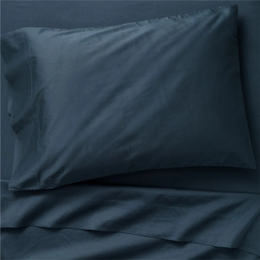 Ari Kids Organic Brushed Cotton Navy Twin Sheet Set