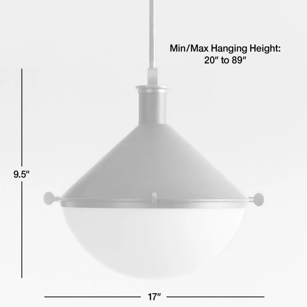 Aster Milk Glass Pendant Light