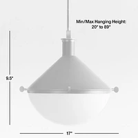 Aster Milk Glass Pendant Light