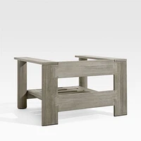 Ashore Grey Mahogany Wood Outdoor Lounge Chair